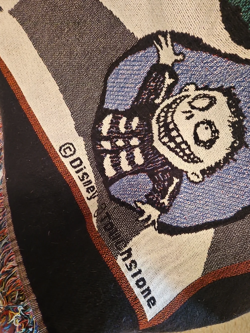 Retro The Nightmare Before Christmas Woven Throw Blanket
